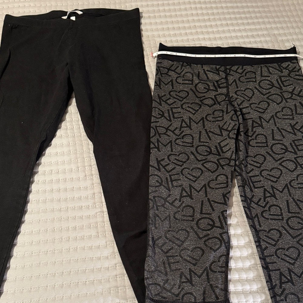 1 pair Live Love Dream size Large capri and 1 pair Victorias Secret size Medium